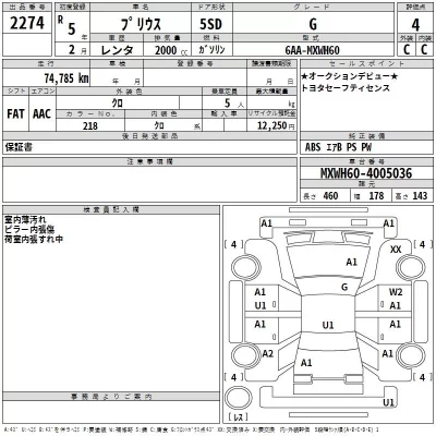Toyota Prius  с аукциона в Японии