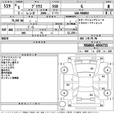 Toyota Prius  с аукциона в Японии
