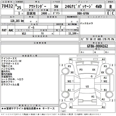 Mitsubishi OUTLANDER  с аукциона в Японии