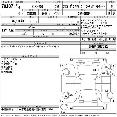 Mazda CX-30  с аукциона в Японии