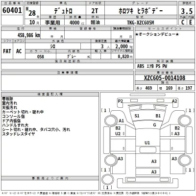 Hino DUTRO  с аукциона в Японии