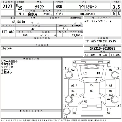 Toyota CROWN  с аукциона в Японии