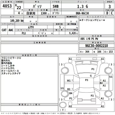 Toyota PASSO  с аукциона в Японии