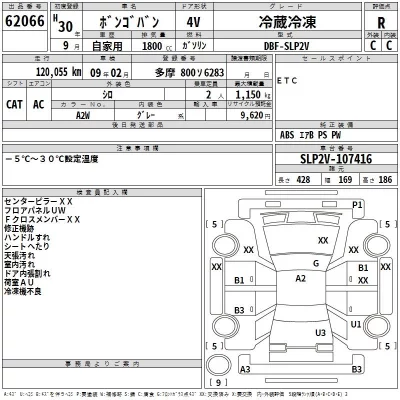 Mazda BONGO VAN  с аукциона в Японии