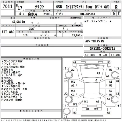 Toyota CROWN  с аукциона в Японии