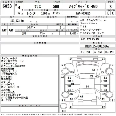Toyota YARIS  с аукциона в Японии