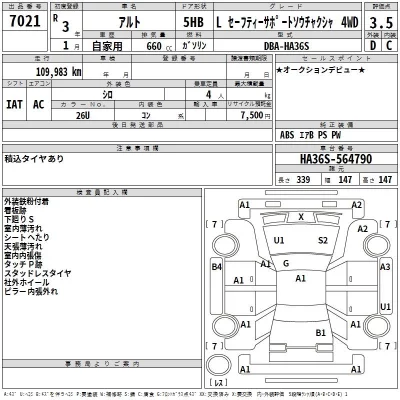 Suzuki ALTO  с аукциона в Японии