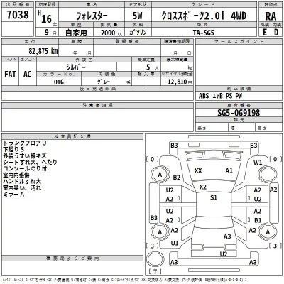 Subaru FORESTER  с аукциона в Японии