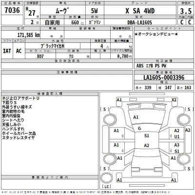 Daihatsu MOVE  с аукциона в Японии