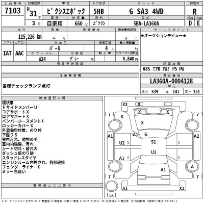 Toyota PIXIS EPOCH  с аукциона в Японии