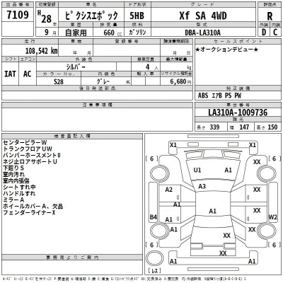 Toyota PIXIS EPOCH  с аукциона в Японии