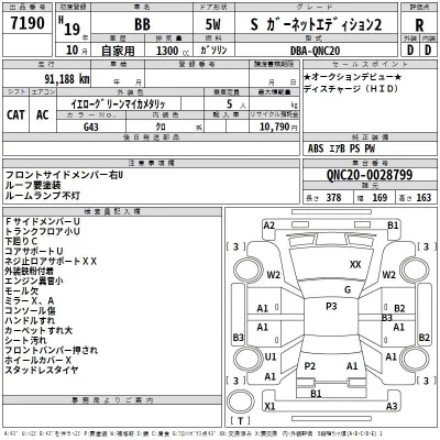 Toyota BB  с аукциона в Японии