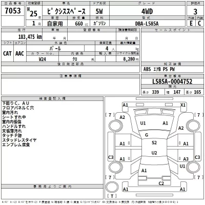 Toyota PIXIS SPACE  с аукциона в Японии