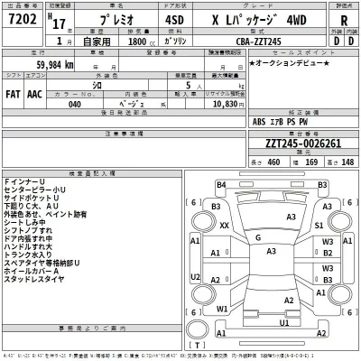 Toyota PREMIO  с аукциона в Японии