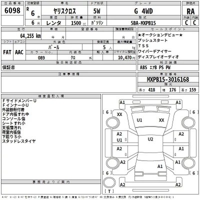 Toyota YARIS CROSS  с аукциона в Японии