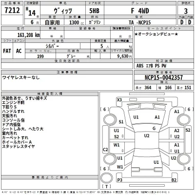 Toyota VITZ  с аукциона в Японии