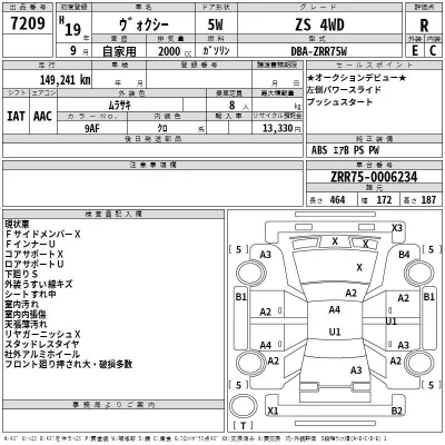 Toyota VOXY  с аукциона в Японии