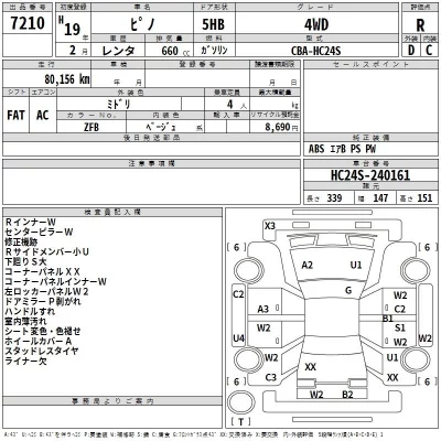 Nissan PINO  с аукциона в Японии