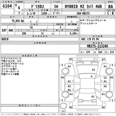 Mitsubishi DELICA D2  с аукциона в Японии
