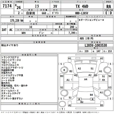 Daihatsu MIRA  с аукциона в Японии