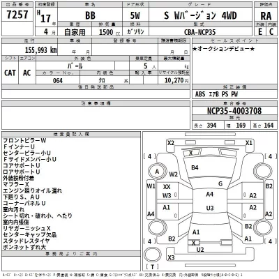 Toyota BB  с аукциона в Японии