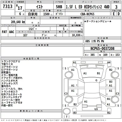 Toyota IST  с аукциона в Японии