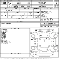 Toyota SIENTA лот № 7334 оценка 3  с аукциона в Японии 2