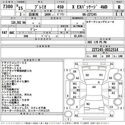 Toyota PREMIO  с аукциона в Японии