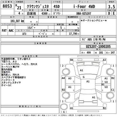 Toyota CROWN  с аукциона в Японии