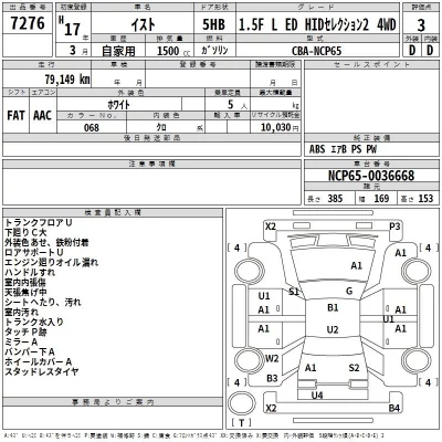 Toyota IST  с аукциона в Японии