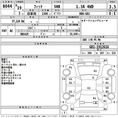 Honda FIT  с аукциона в Японии