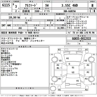 Toyota ALPHARD  с аукциона в Японии