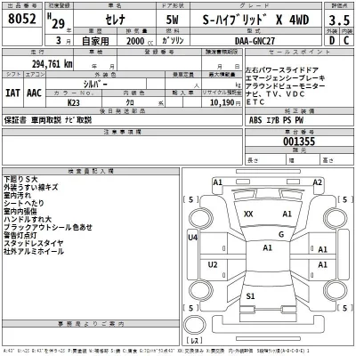 Nissan SERENA  с аукциона в Японии