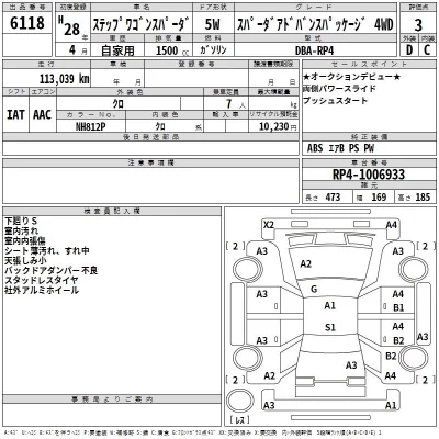 Honda STEP WAGON  с аукциона в Японии