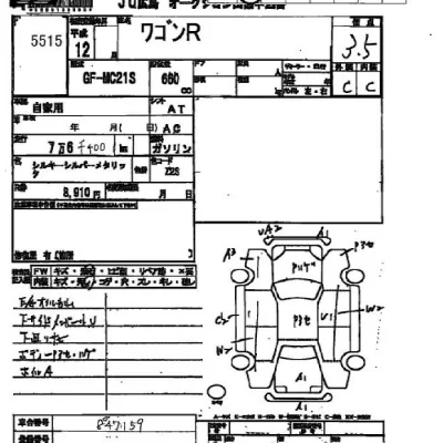 Suzuki WAGON R  с аукциона в Японии