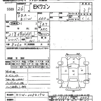 Mitsubishi EK WAGON  с аукциона в Японии