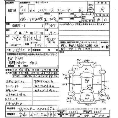 Toyota HIACE  с аукциона в Японии