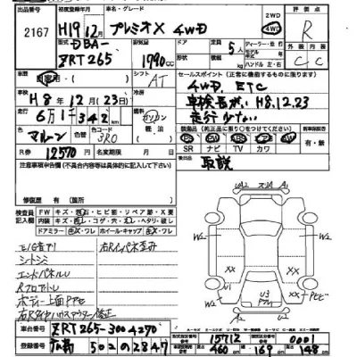 Toyota PREMIO  с аукциона в Японии