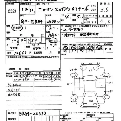 Nissan SKYLINE  с аукциона в Японии