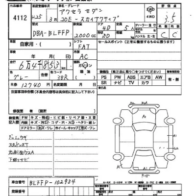 Mazda AXELA  с аукциона в Японии