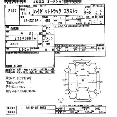 Daihatsu HIJET TRUCK  с аукциона в Японии