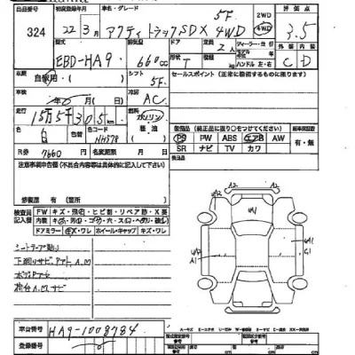 Honda ACTY TRUCK  с аукциона в Японии