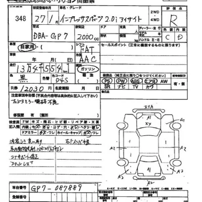 Subaru IMPREZA  с аукциона в Японии