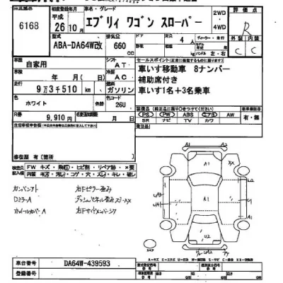 Suzuki EVERY WAGON  с аукциона в Японии