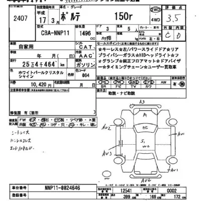 Toyota PORTE  с аукциона в Японии