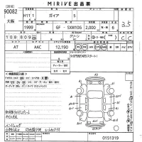 Toyota GAIA лот № 90082 оценка 3.5  с аукциона в Японии 10