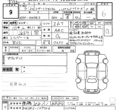 Suzuki SPACIA  с аукциона в Японии