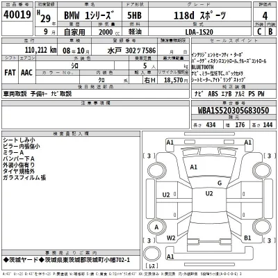 BMW 1-Series  с аукциона в Японии