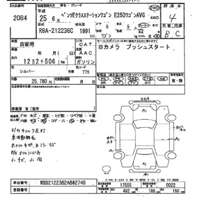 Mercedes-Benz E CLASS WAGON  с аукциона в Японии