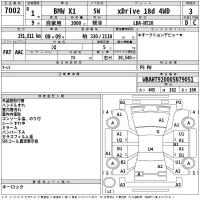 BMW X1 лот № 7002 оценка 3.5  с аукциона в Японии 2